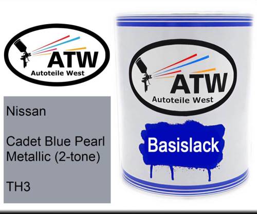 Nissan, Cadet Blue Pearl Metallic (2-tone), TH3: 1L Lackdose, von ATW Autoteile West.